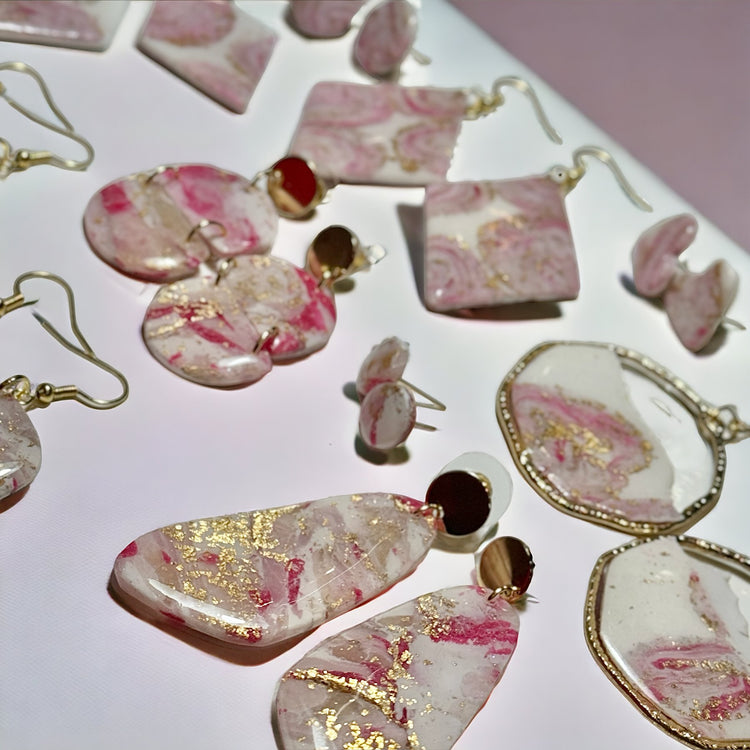 Rose Quartz & Gold Leaf Collection - Verawnika's Handmade 