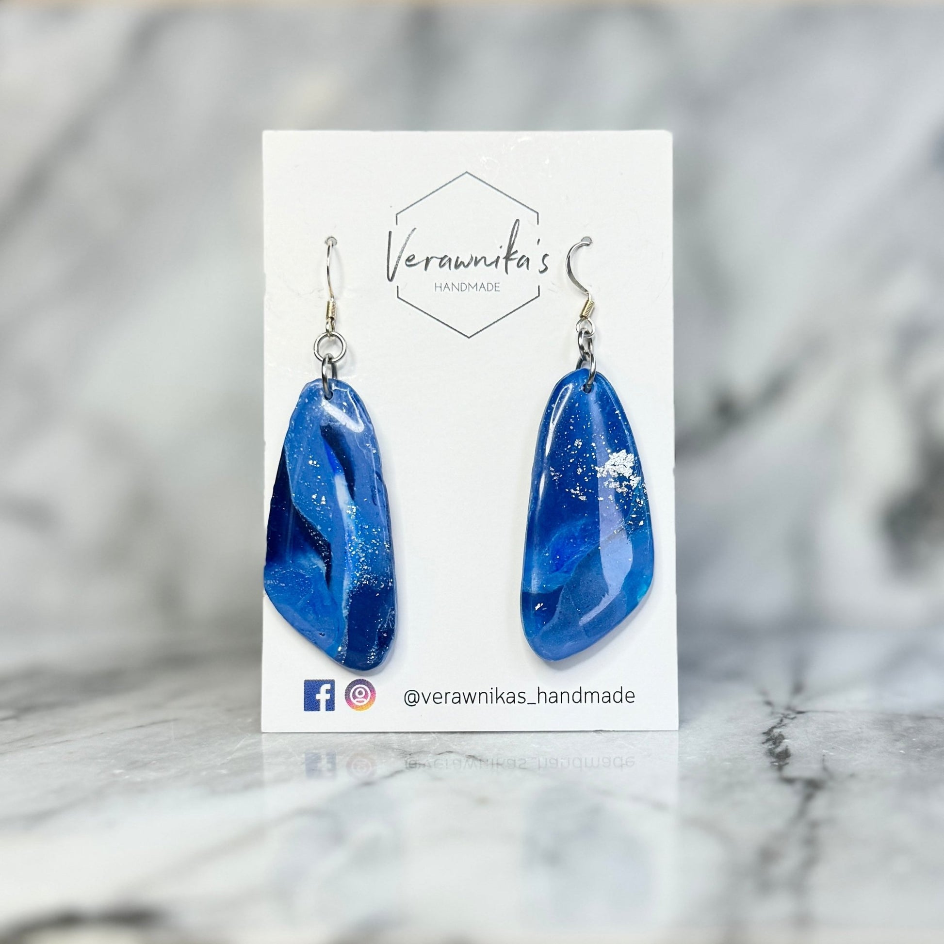 Blue Sea Collection: Handmade Original Earrings with Stainless Steel Backs Verawnika's Handmade